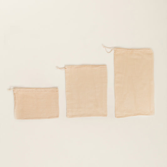 Waffle storage bags | Linen